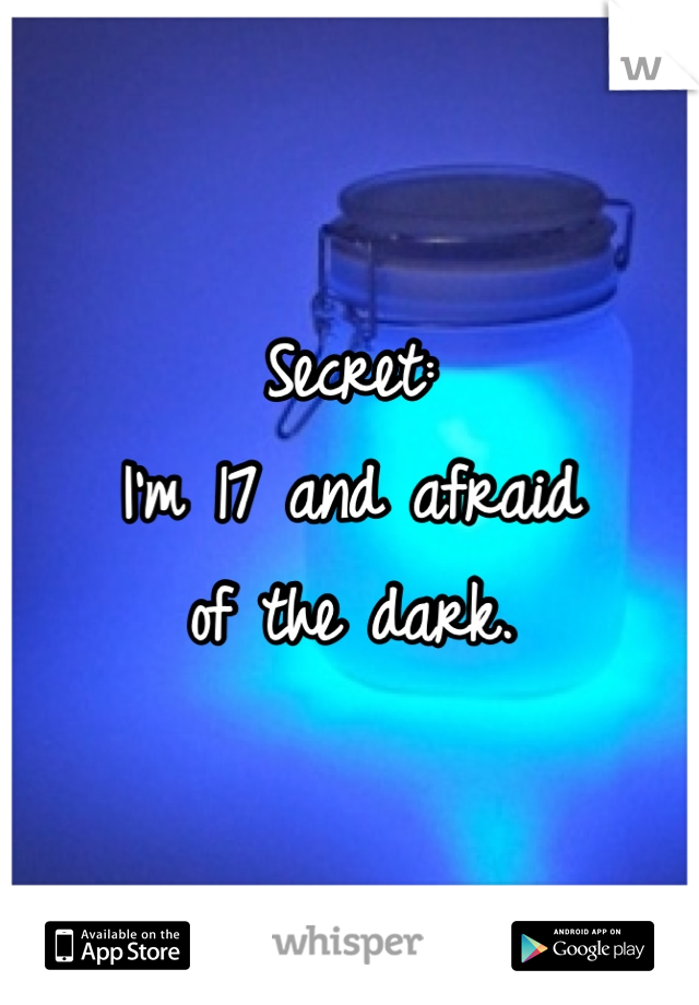 Secret:
I'm 17 and afraid
of the dark.