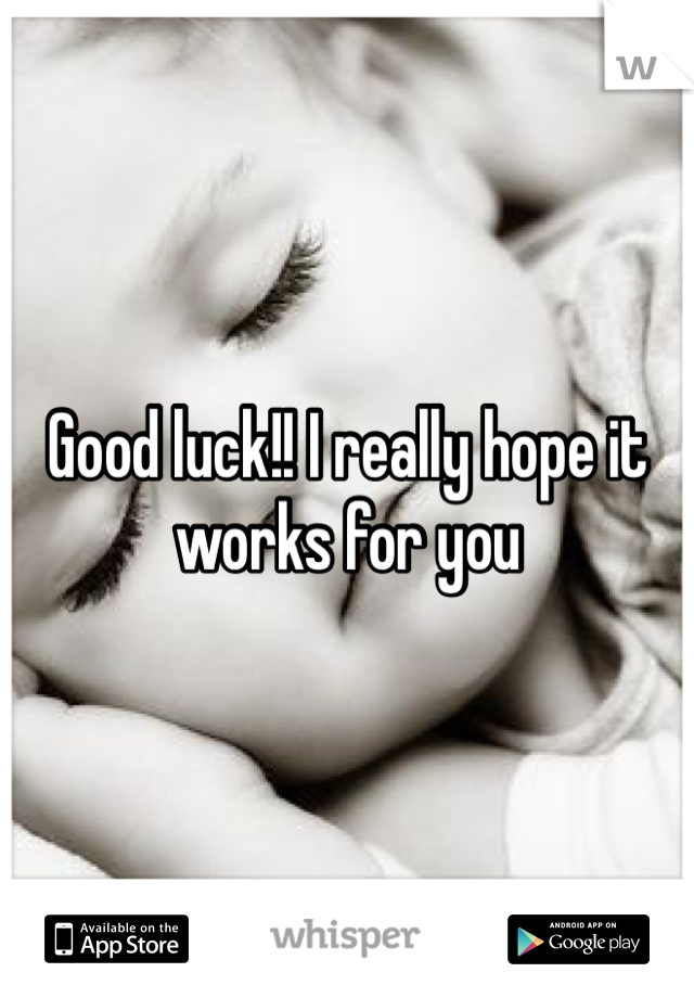 Good luck!! I really hope it works for you 