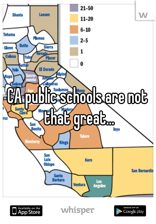 CA public schools are not that great...