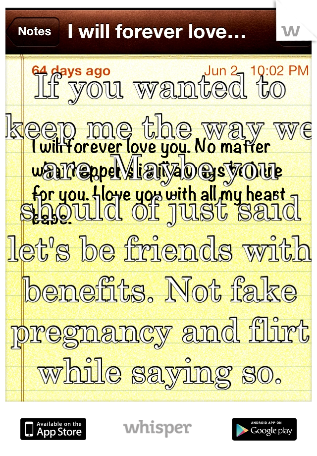 If you wanted to keep me the way we are. Maybe you should of just said let's be friends with benefits. Not fake pregnancy and flirt while saying so. 