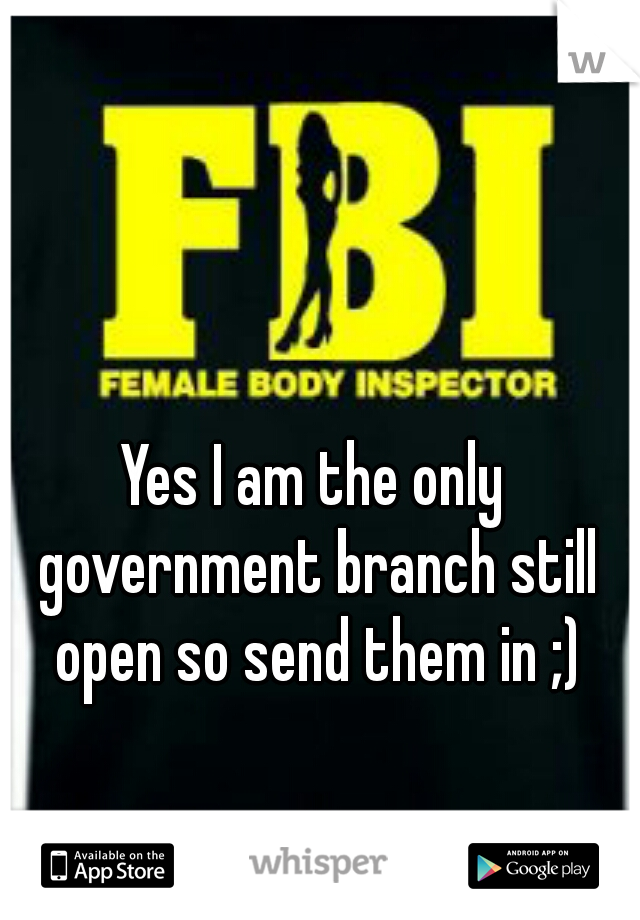 Yes I am the only government branch still open so send them in ;)