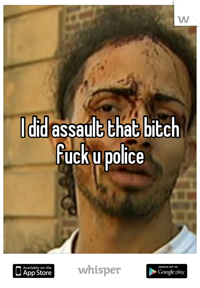 I did assault that bitch fuck u police