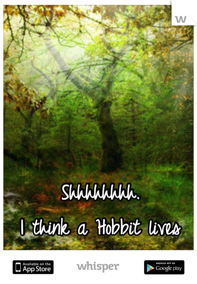Shhhhhhhh.
I think a Hobbit lives here, back away slowly.