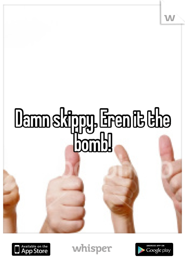 Damn skippy. Eren it the bomb!