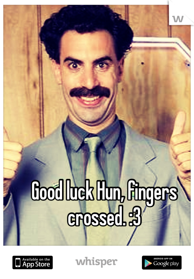 Good luck Hun, fingers crossed. :3