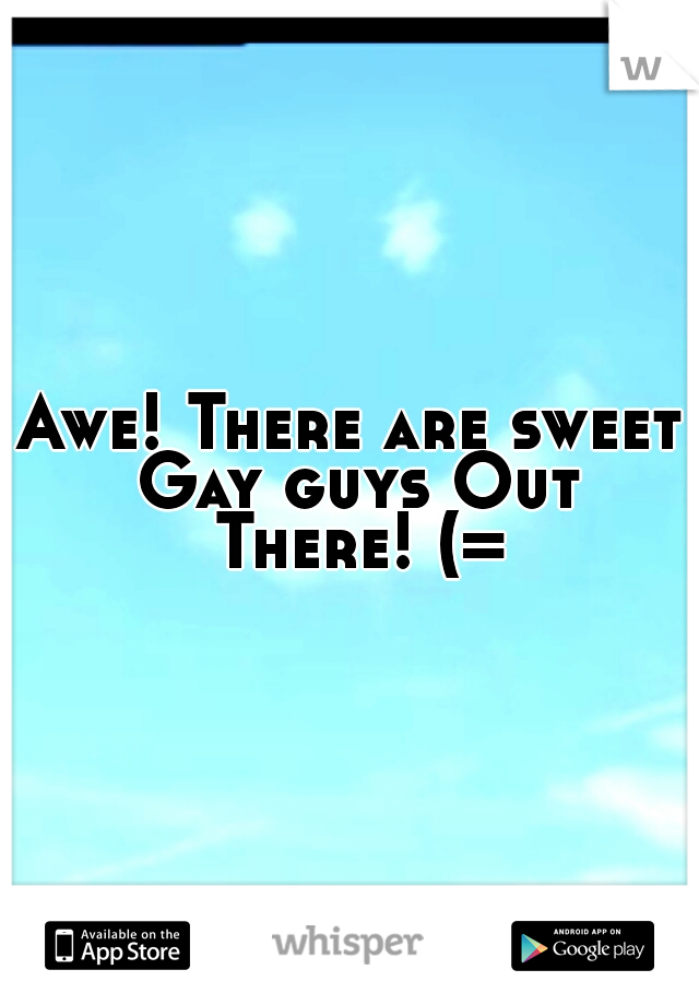 Awe! There are sweet Gay guys Out There! (=