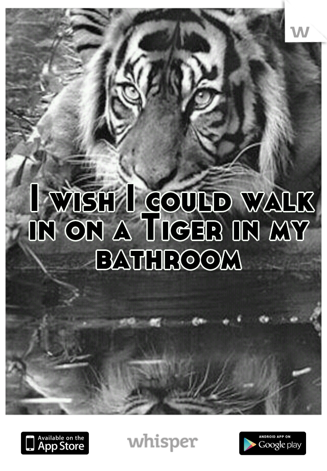 
I wish I could walk in on a Tiger in my bathroom
