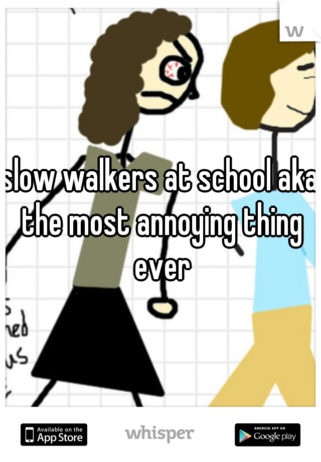 slow walkers at school aka the most annoying thing ever
