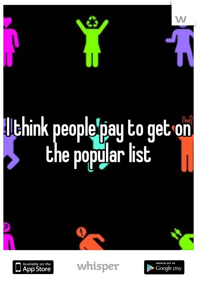 I think people pay to get on the popular list 