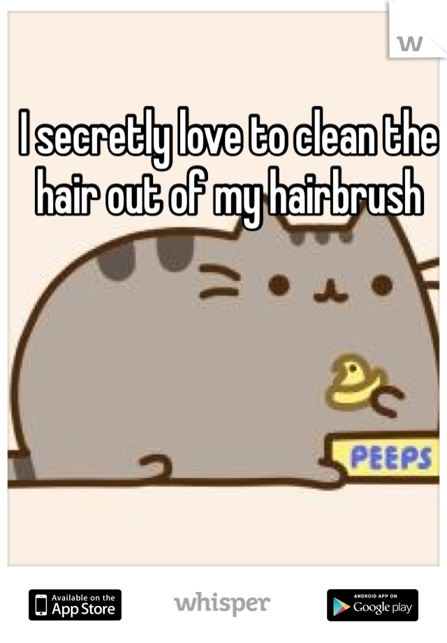 I secretly love to clean the hair out of my hairbrush 