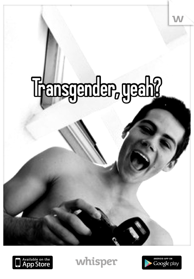 Transgender, yeah?
