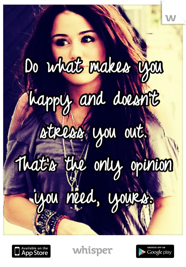 Do what makes you happy and doesn't stress you out. 
That's the only opinion you need, yours.