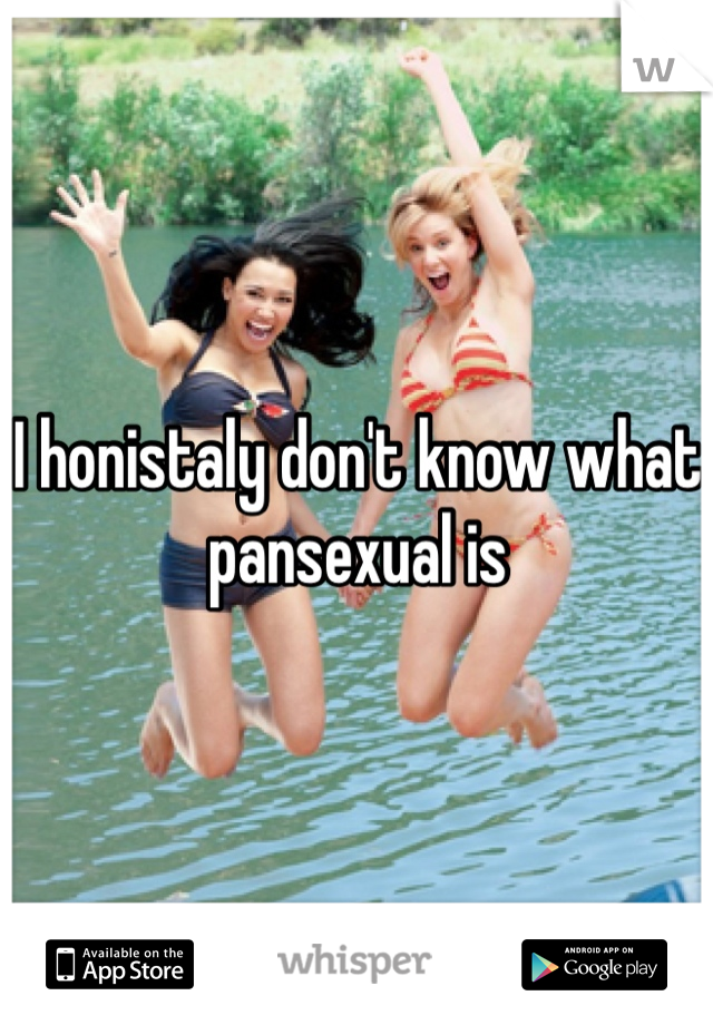 I honistaly don't know what pansexual is 