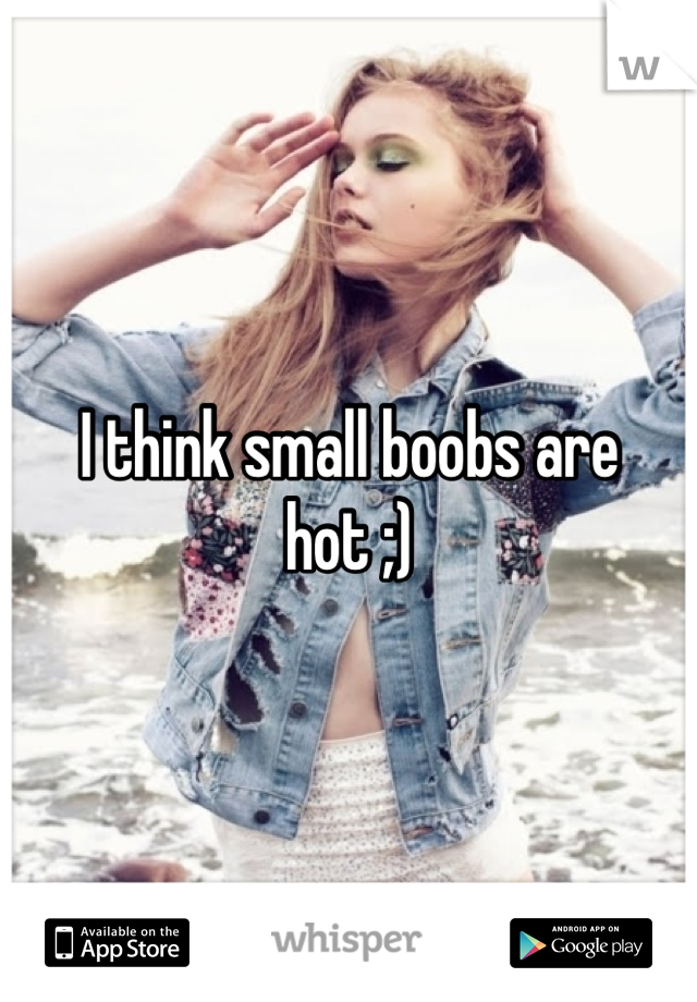 I think small boobs are hot ;)