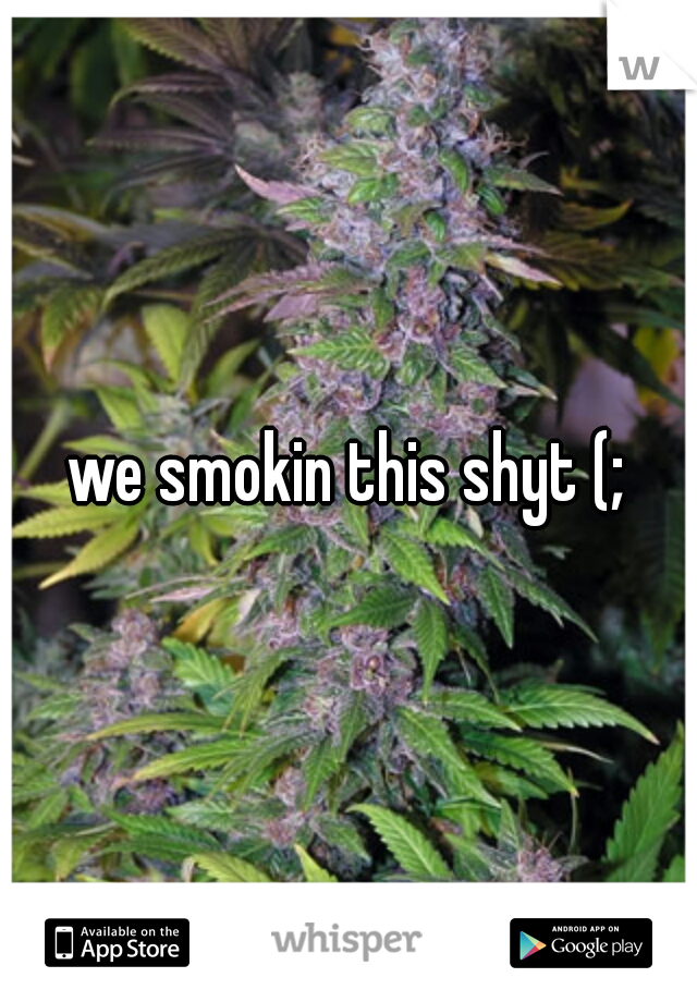 we smokin this shyt (;