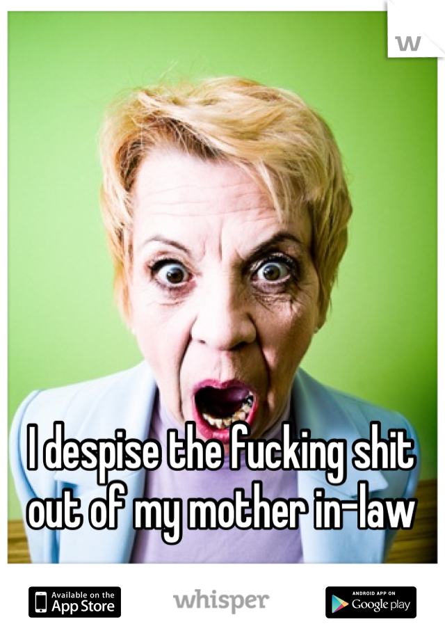I despise the fucking shit out of my mother in-law