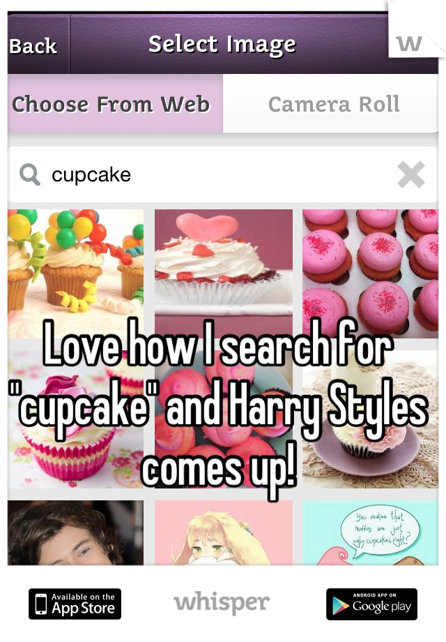Love how I search for "cupcake" and Harry Styles comes up!