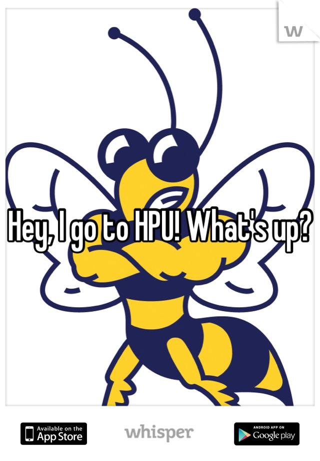 Hey, I go to HPU! What's up?