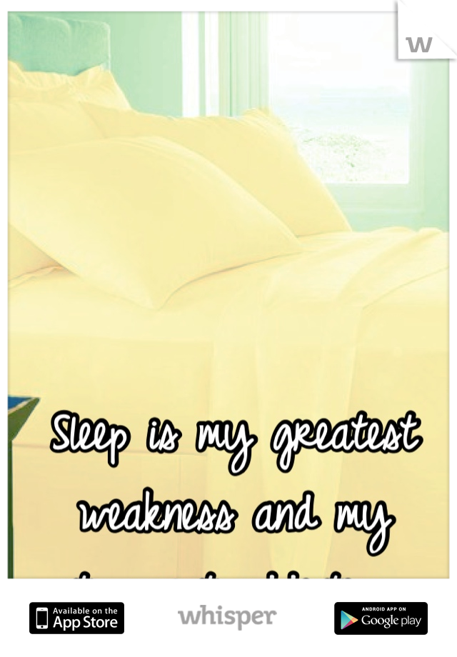 Sleep is my greatest weakness and my strongest addiction...