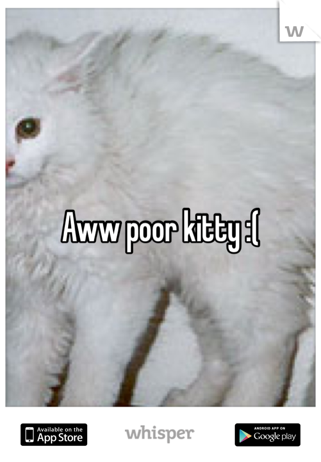 Aww poor kitty :(