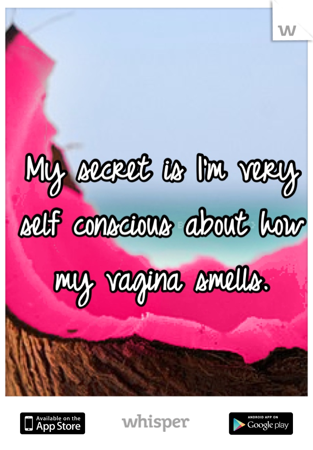 My secret is I'm very self conscious about how my vagina smells.