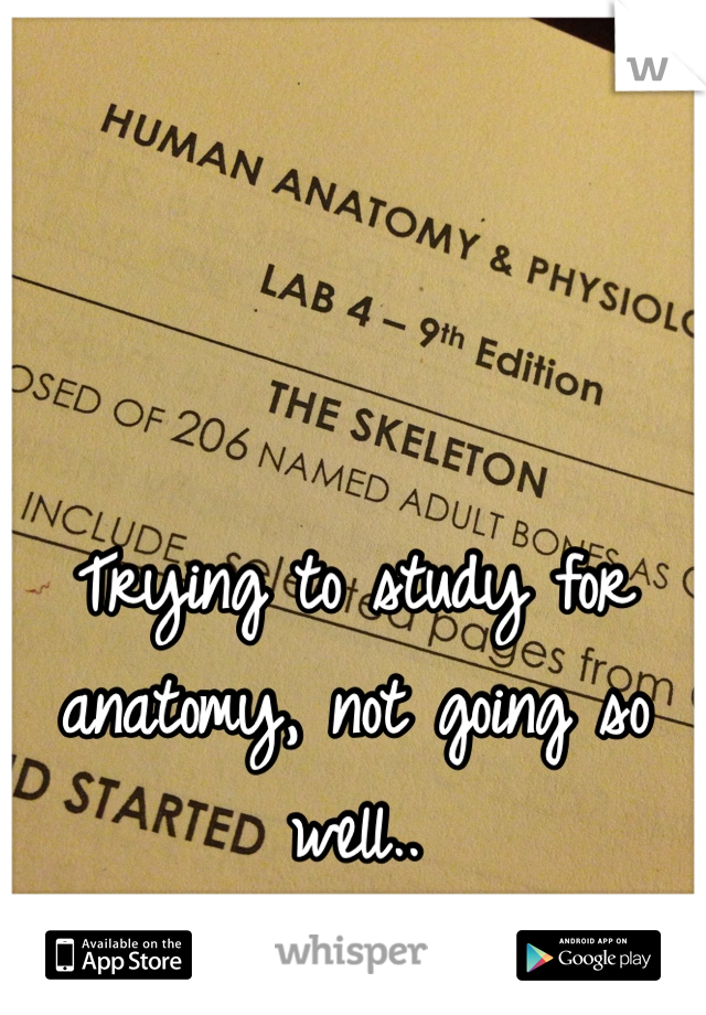 Trying to study for anatomy, not going so well.. 