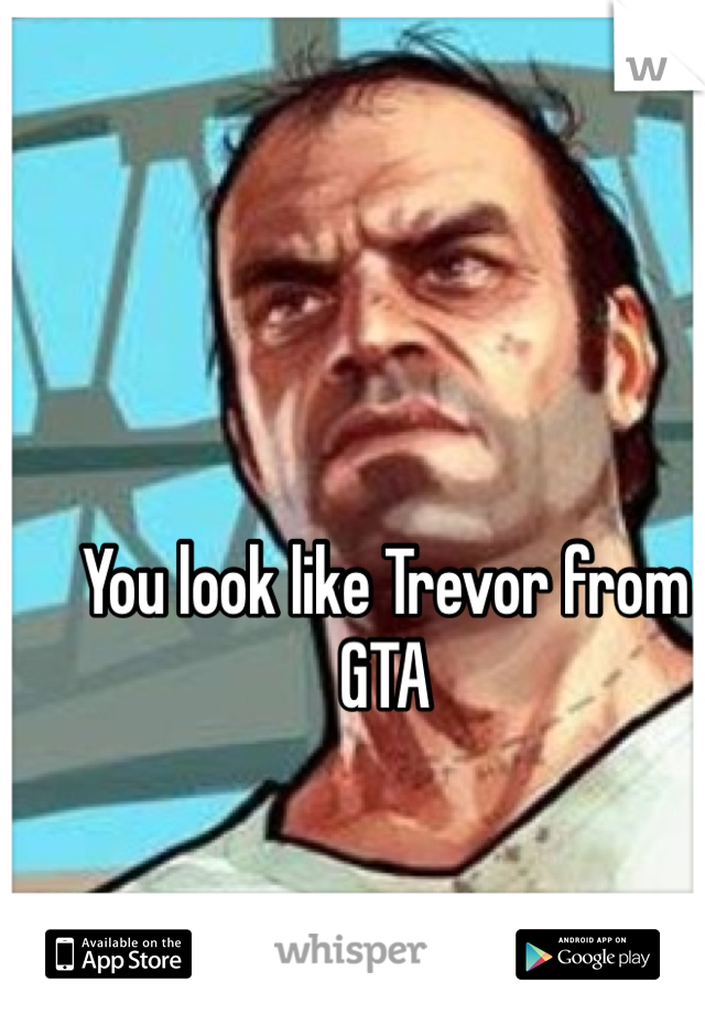 You look like Trevor from GTA