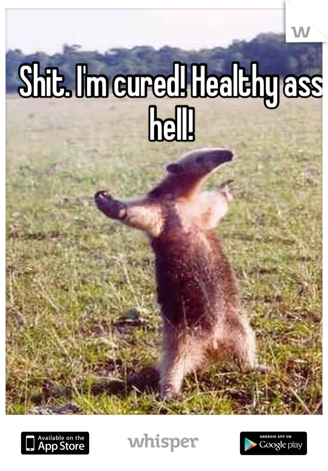 Shit. I'm cured! Healthy ass hell! 