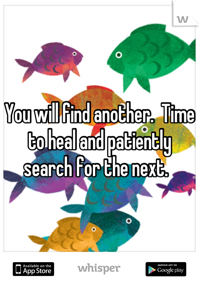 You will find another.  Time to heal and patiently search for the next.  