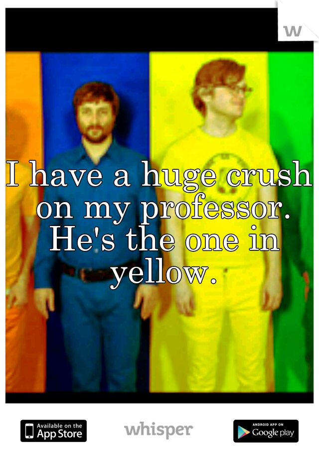 I have a huge crush on my professor. He's the one in yellow.