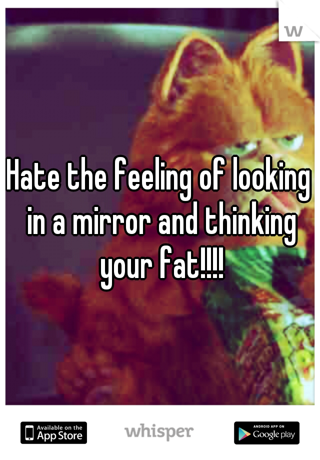 Hate the feeling of looking in a mirror and thinking your fat!!!!