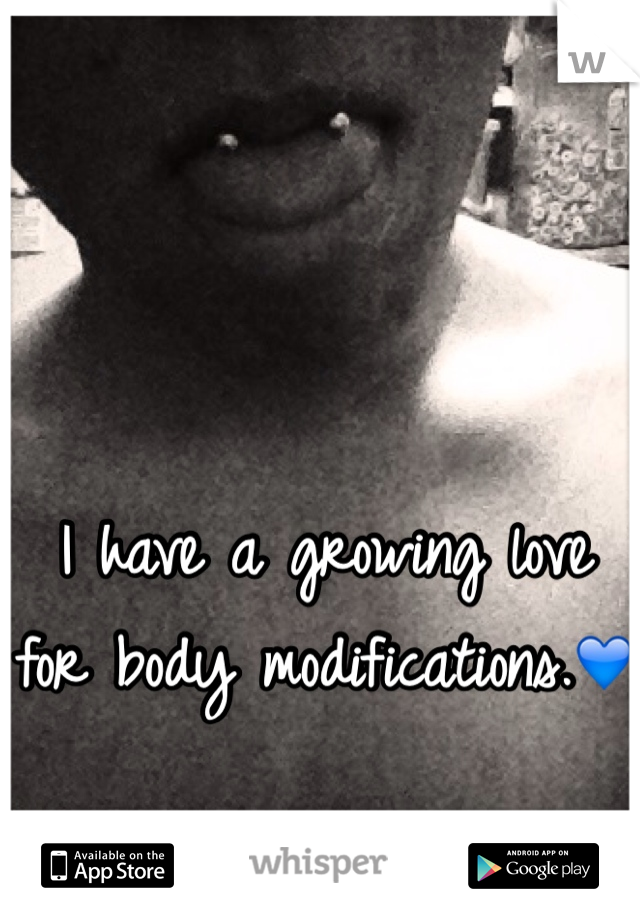 I have a growing love for body modifications.💙