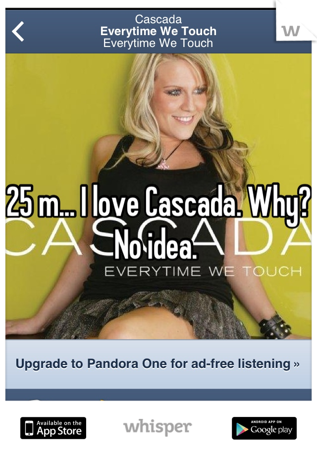 25 m... I love Cascada. Why? No idea. 