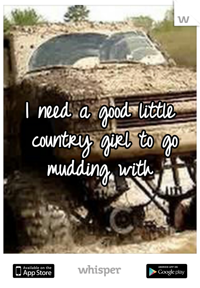 I need a good little country girl to go mudding with 