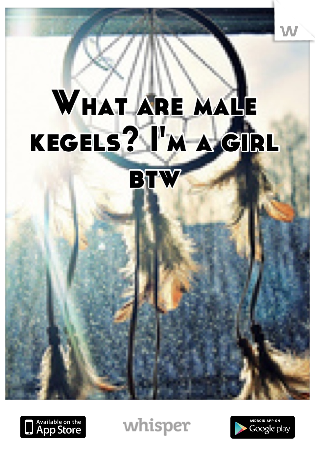 What are male kegels? I'm a girl btw