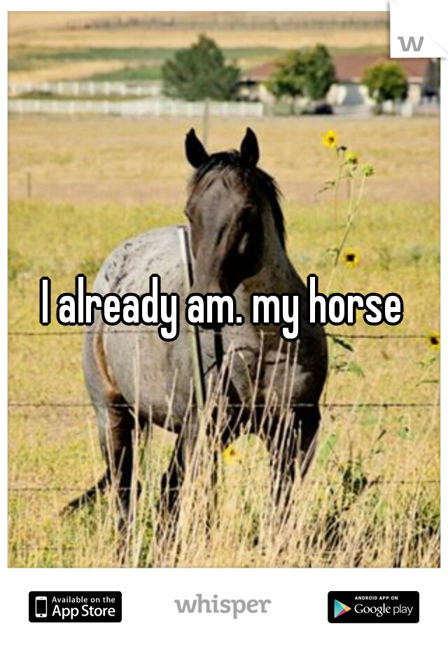 I already am. my horse