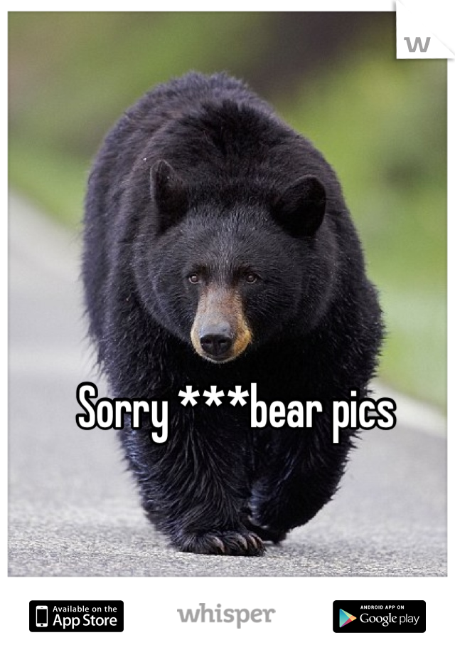 Sorry ***bear pics