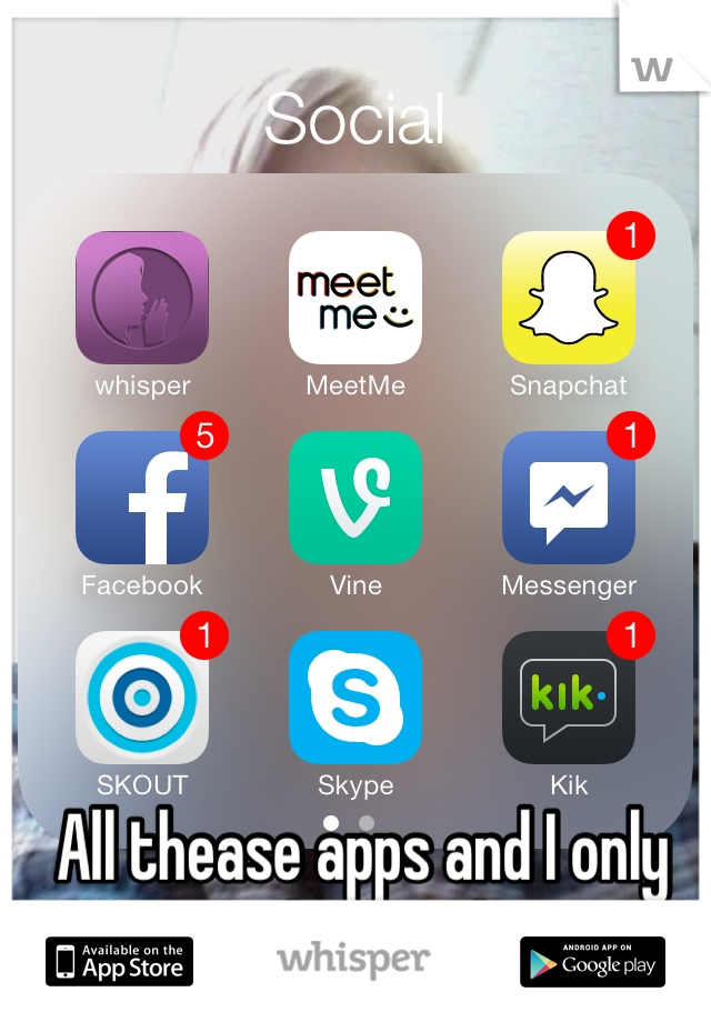 All thease apps and I only use one! That's whisper :p