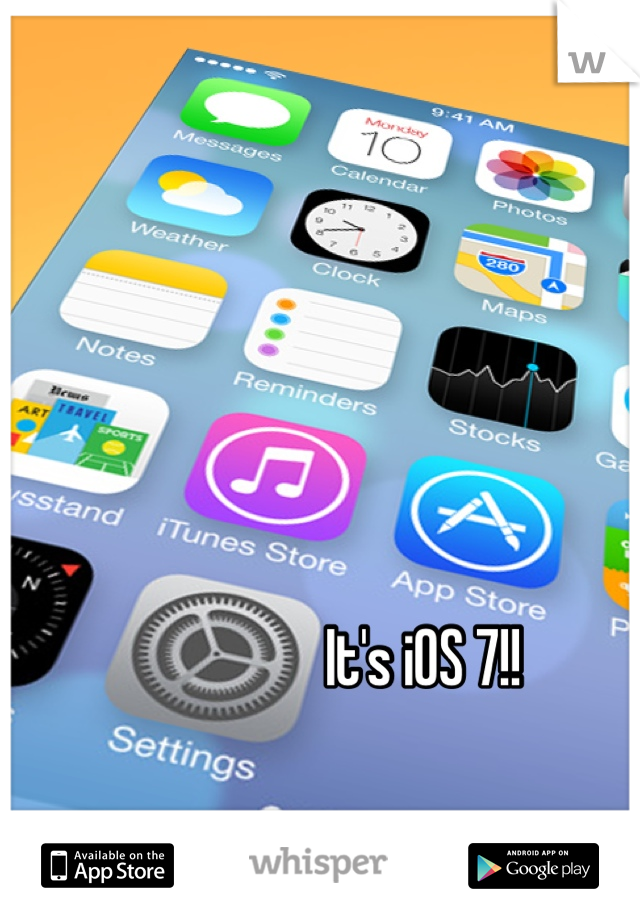 It's iOS 7!!