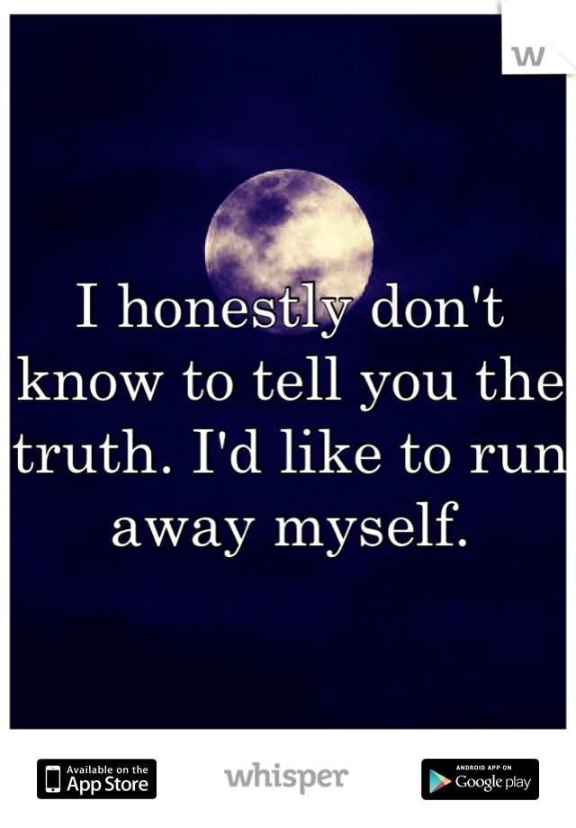I honestly don't know to tell you the truth. I'd like to run away myself. 