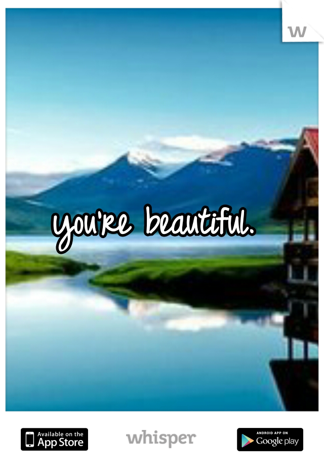 you're beautiful. 