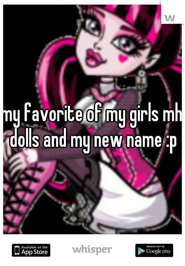my favorite of my girls mh dolls and my new name :p