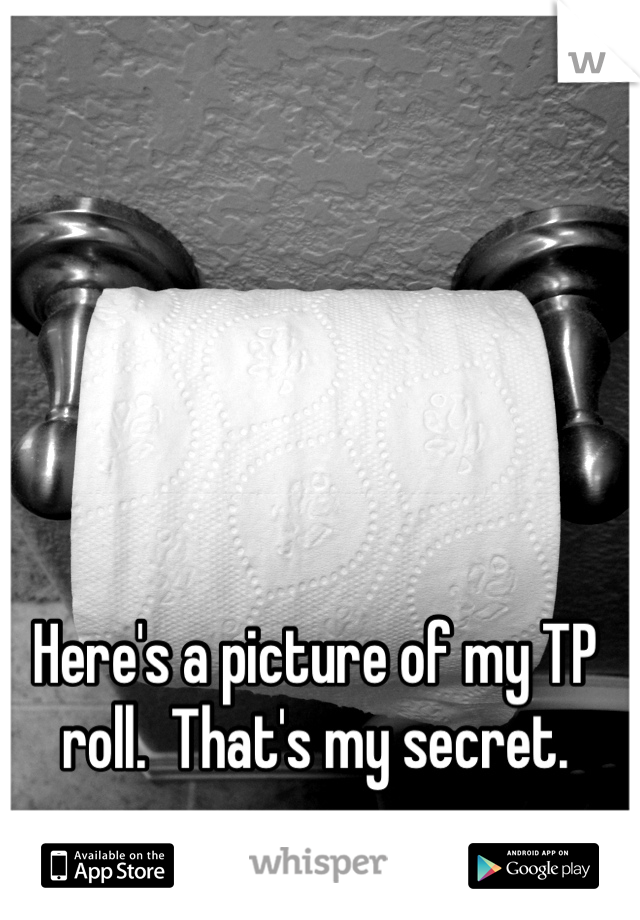 Here's a picture of my TP roll.  That's my secret.