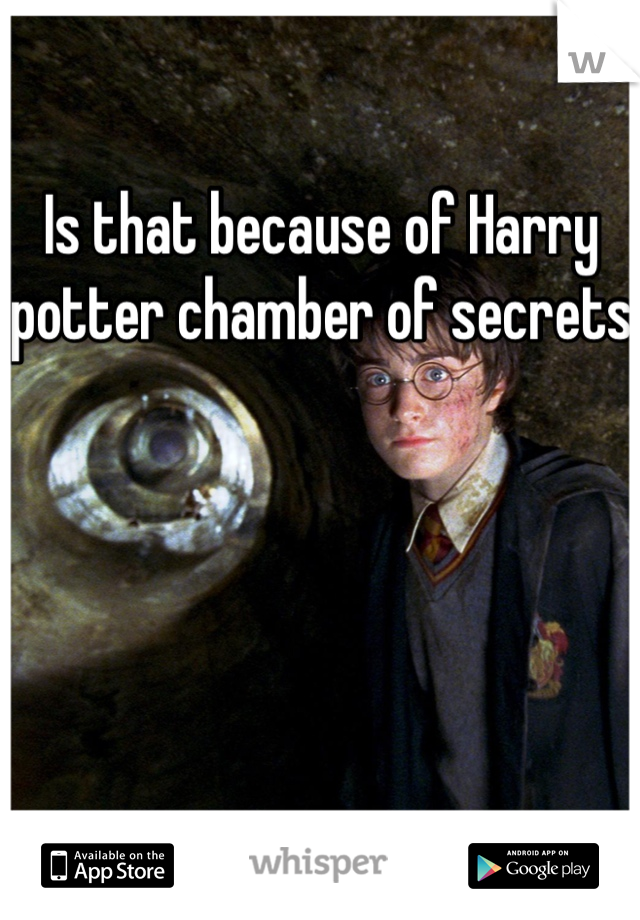 Is that because of Harry potter chamber of secrets 