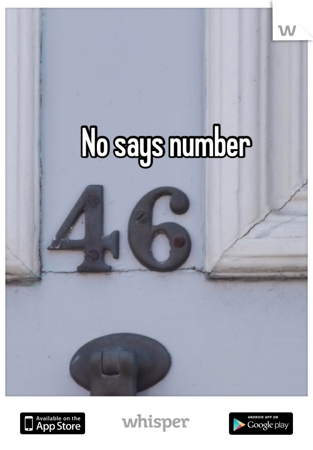 No says number