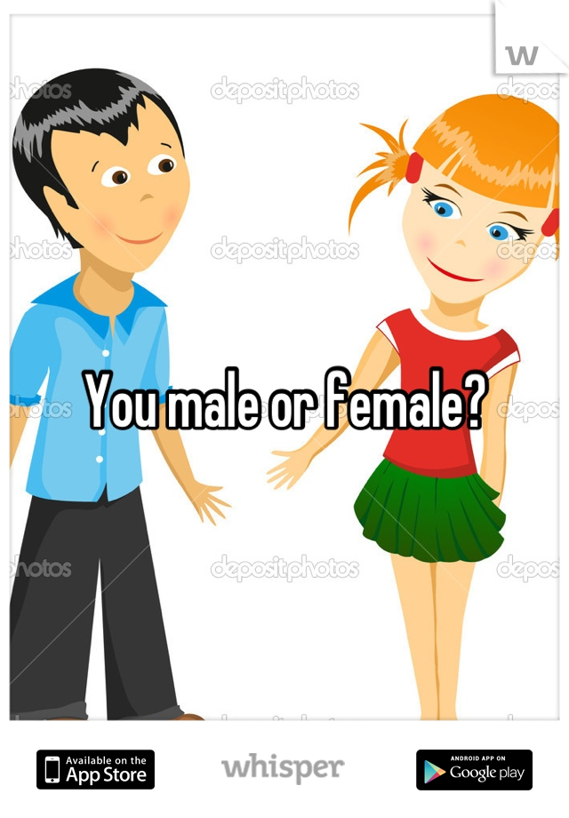 You male or female?
