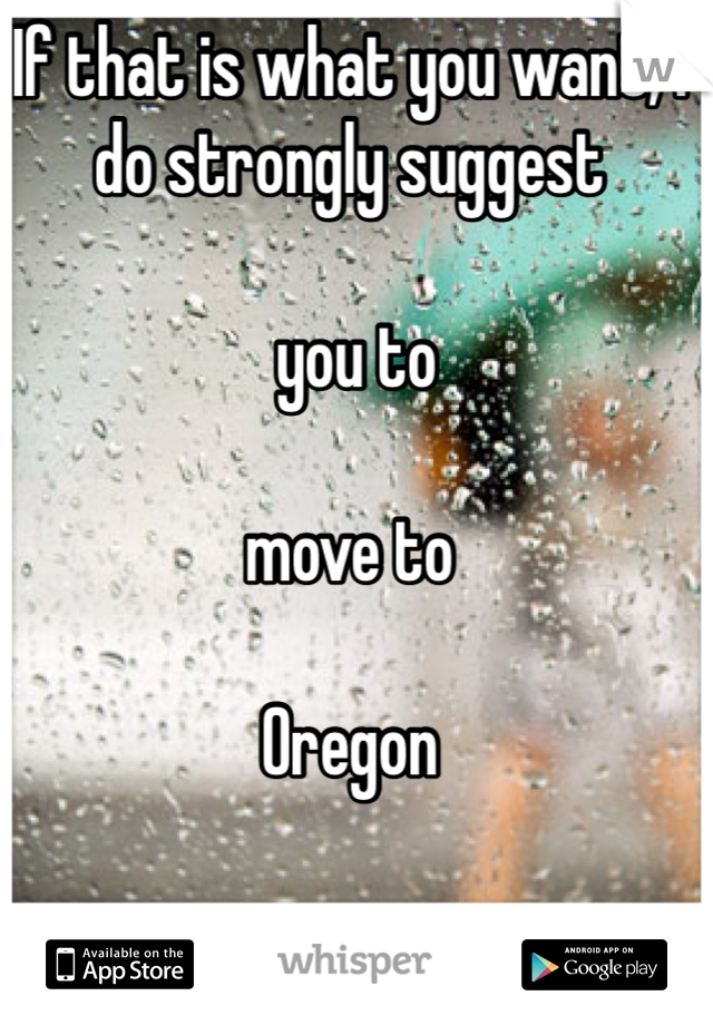 If that is what you want, i do strongly suggest
 
 you to 

move to 

Oregon