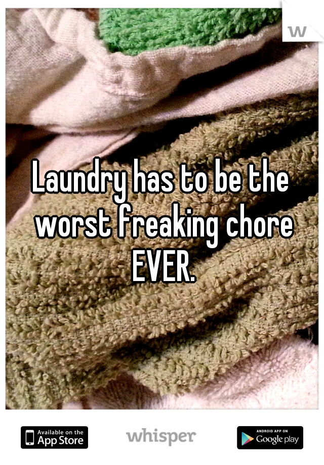 Laundry has to be the worst freaking chore EVER.