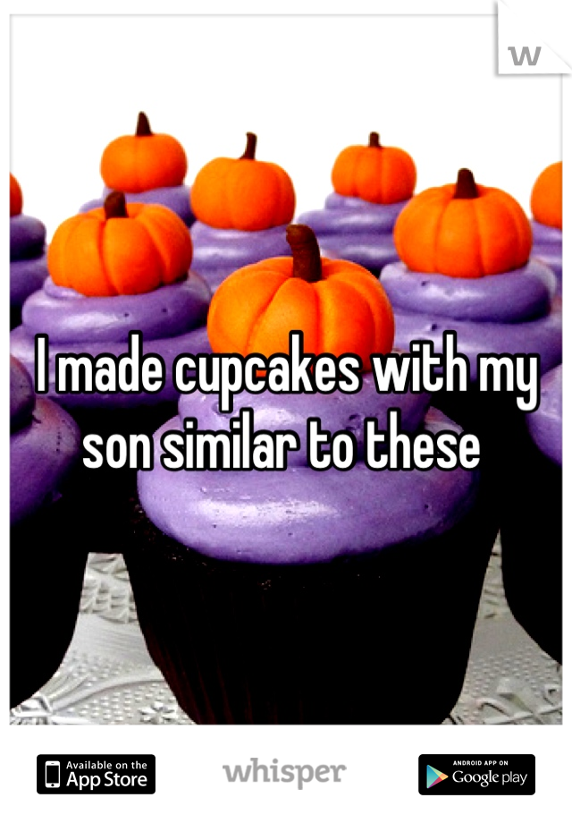 I made cupcakes with my son similar to these 