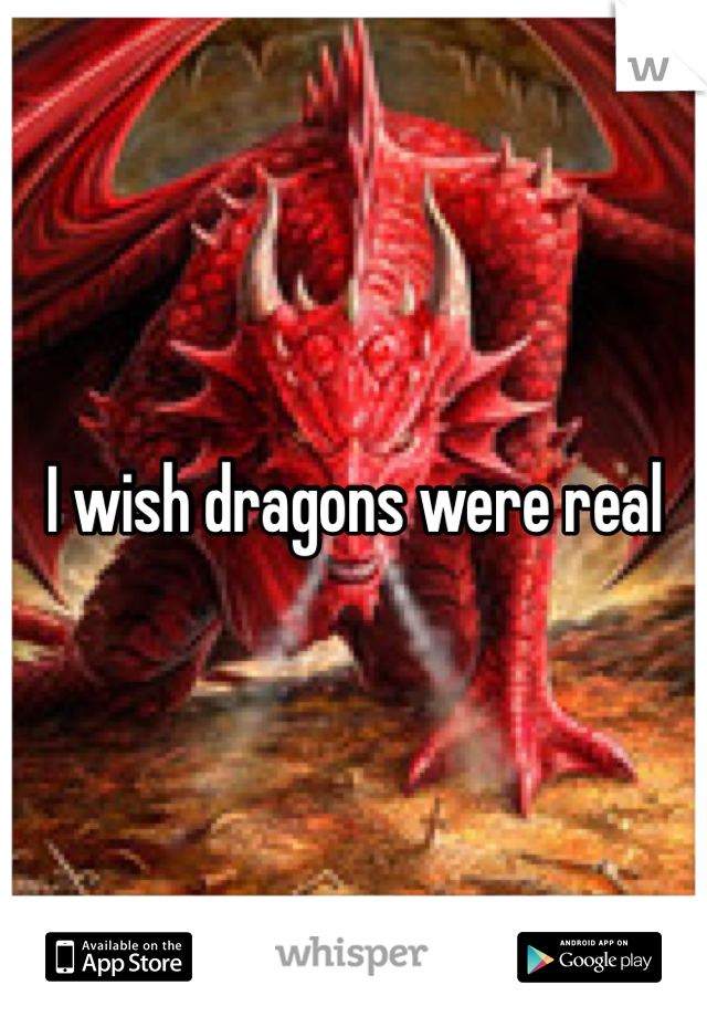 I wish dragons were real